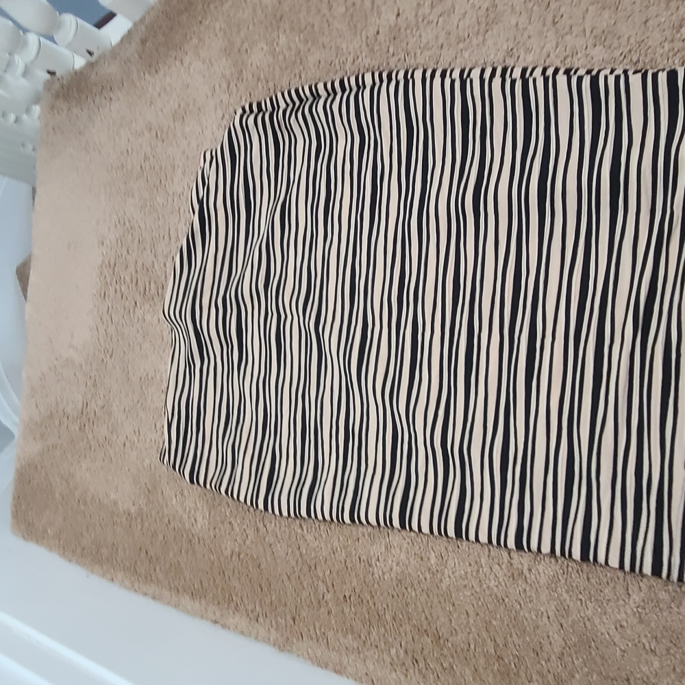 Black and White Striped Skirt